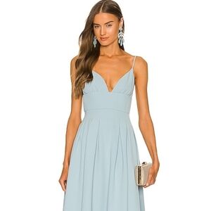 Revolve NBD Henri Midi Dress in Shadow Blue - NWT, size large